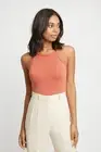 Kookai Goldie Tank Burnt Ochre Size 2