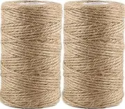 FanLyDao 656Feet Jute Twine String Packing and Garden 2mm 3Ply(328Feet*2)