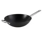 IMUSA Wok 14 in. Cooking Surface Light Cast Iron Extended Stainless Steel Handle