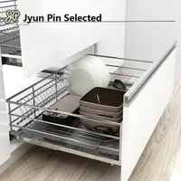在飛比找momo購物網優惠-【Jyun Pin 駿品裝修】JAS三邊碗盤拉籃KD780J