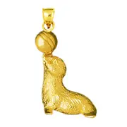 14K Gold Sea Lion Pup Pendant