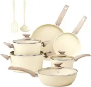 Pots and Pans Set Non Stick, Kitchen Cookware Sets Nonstick, 12 Piece Granite Co