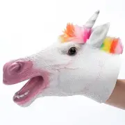 Realistic Unicorn Hand Puppet Soft Latex Rubber Perfect for Kids Play