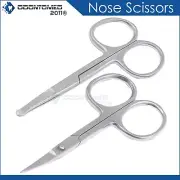 Facial Hair Scissors For Men Beard Mustache Nose Hair Trimming 2 Pcs