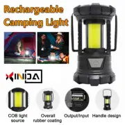LED USB Power Bank Night Light IPX4 Camping Rechargeable Lantern Torch Hurricane