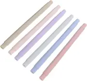Angoily 6pcs Fluorescent Highlighter Pens Dual Tips Marking Pens for Students Office Lightweight Comfortable Grip for Easy Highlighting Note Taking