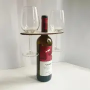 Wooden Wine Bottle And Glass Holder Glass Bottle Wine Table Beach TabUU