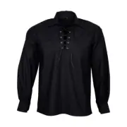 Scottish High Quality Jacobite Ghillie Shirts kilt Shirts Men's Jacobean Shirts