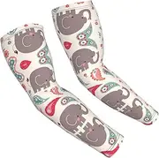 [FSCEV] Elephants Sun Protection Arm Sleeves Outdoor Essentials Cooling Compression Golf Hiking Cycling