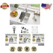 High-Quality 15x17 Inch Stainless Steel Undermount Sink with Easy Clean Corners