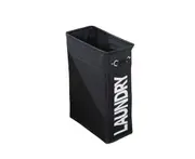 Dirty Clothes Receiving Box Bundle Oxford Foldable Clothes Basket - Black