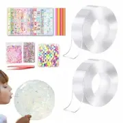 Bubble Blowing Nano Tape,Strong Gel Tape for Kitchen,Multi Function Transparent