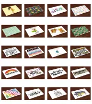 Fabric Place Mats 4 Piece Group Placemats Dining and Kitchen Table Ambesonne