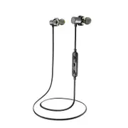 X670BL Dual Dynamic Drivers Wireless bluetooth Earphone Magnetic Adsorption Sports Stereo Headphone with Mic GRAY COLOR