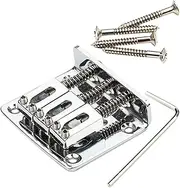 JOINPAYA 1 Set Stainless Steel Guitar Bridge Saddle for Strings Electric Guitar Durable Replacement Bridge Tailpiece for Enhancing Performance