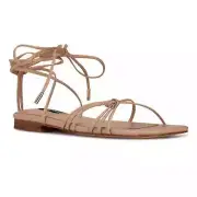 Nine West Women Strappy Flat Sandals Minus3 Size US 5.5M Blush Light Pink