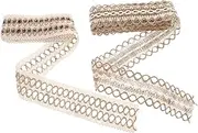 VERDANVERSE Wide Mesh Burlap Trim 2pcs Jute Braid Lace DIY Craft Supplies Rustic Decor Wedding Home Decor Accessory