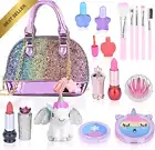 Unicorn Makeup Kit for Girls Real Washable Vanity Set for 4-10 Years Old