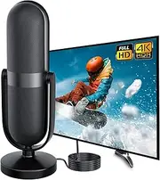 2024 Upgraded Portable HD Digital TV Antenna for Smart TV Indoor,Long Range Reception 980+Miles TV Antenna with Amplifier,Supports 4K 1080p Local Channels