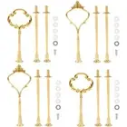 4 Set of 3 Tier Cake Plate Stand Handle Hardware, 2 Styles Tiered Fruit2539