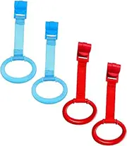 PERSELOSO 4Pcs Learning Standing Pull Ring for Crib Bed Stand Up Rings Easy to Use Lightweight Hanging Rings for Safe Comfortable Support for Standing Walking