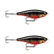 2x Rapala 12cm Twitchin' Rap Slow Sink Glidebait Fishing Lures - Dark Draugr