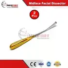 (Set of 2) Midface Facial Dissector 24 cm Multiple Curves 12mm Tip Premium Quali