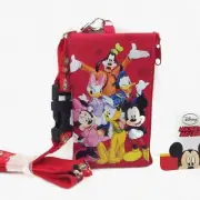 Mickey & Friends Red Zip Lanyard