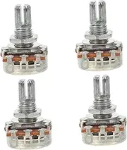 Kisangel 4pcs Guitar Potentiometer Tone Bk Volume Control Pots for Guitars Durable Construction Easy Installation for Musicians