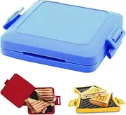 Micro Munchy Microwave Toastie Maker Silicone, Microwave Toastie Sandwich Maker, Wireless Microwavable Toastie Makers, Sandwich Machine for Toastie for Home(Blue)
