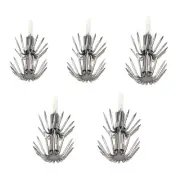 10Pcs Stainless Steel Luminous Double Layers Umbrella Squid Octopus Fishing Hook