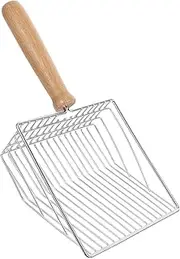 1pc Hollow Cat Litter Shovel Doggy Litter Boxes Doggie Stainless Steel Litter Box Dog Pooper Scoopers Litter Lifter Hamster Filter Shovel Cats Litter Filter Shovels Silver