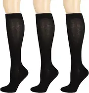 Athlemo Bamboo Compression Socks for Women & Men Circulation 3 Pairs 8-15mmHg Support Stockings for Athletic,Running,Nurse