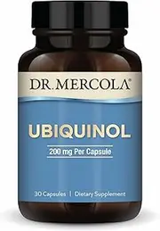Dr. Mercola, Ubiquinol Dietary Supplement, 200 mg, 30 Servings (30 Capsules), Supports Overall Health and Wellness, Non GMO, Soy Free, Gluten Free