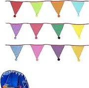 Colorful Pennant Flags,Multicolor Bunting Flags - Reusable Triangle Flag for Parties Ceremonies Kitchen Bedrooms