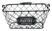 Pantry Storage Basket, Black Metal Wire