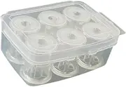 6Pcs Fishing Line Bobbin Spools Empty Spools Fishing Tool Premium Portable Line Winder Standard Thread Spool with Storage Box