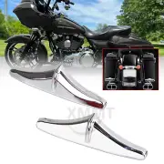 Chrome Saddlebag Rear Edge Accent Tip Trim For Harley Street Tri Glide Softail