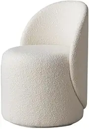 Modern Vanity Stool, Rotatable Stool with Back, Soft Makeup Chair, Dressing Chairs, Upholstered Stools for Living Room Bedroom