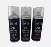 2k HIGH GLOSS CLEAR FINISH AEROSOL TOUCH UP Spray CAN 2 PART TOP COAT x 3 Cans