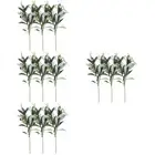 12 pcs Artificial Plant Decors Desktop Plastic Plants Decorative Olive Branches