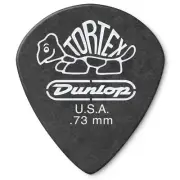 Dunlop 482P73 Tortex Pitch Black Jazz III Guitar Picks, .73mm, 12-Pack