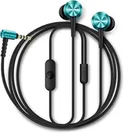 1MORE in Ear Headphones Wired with Microphone 3.5mm wired for PC,Phone, E1009 Piston fit Earphone, Blue