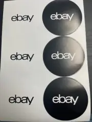 eBay Logo Sticker 3" Round Black and White Logo (6 per sheet)