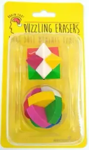 Brain Fart Brain Teaser Puzzle Pencil Eraser 2Pack