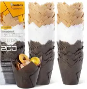 Katbite Tulip Cupcake Liners Holders 200PCS, Muffin Baking Cups, Cupcake