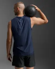 Signature Tank, 2XU, S, Midnight/Midnight, Male