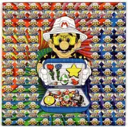 Super Mario Fear and Loathing Blotter Art Perforated Paper Psychedelic 7.5"