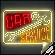 Sign Lamp Car Service Neon Signs, USB Powered Dimmable Switch Neon Light Sign, Wall Neon Lights Decoration 27cmx38cm