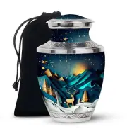 Fairytale Collage Enchanted Forest Large Outdoor Urn 10 Inch